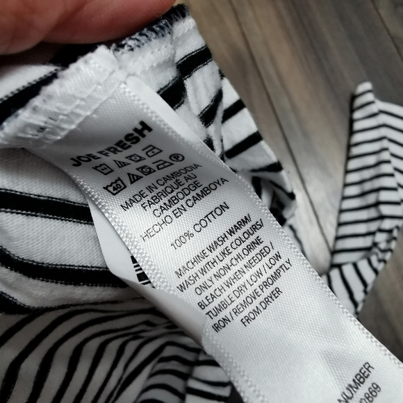 Joe Fresh long sleeves black and white stripe dress - Picture 5 of 7